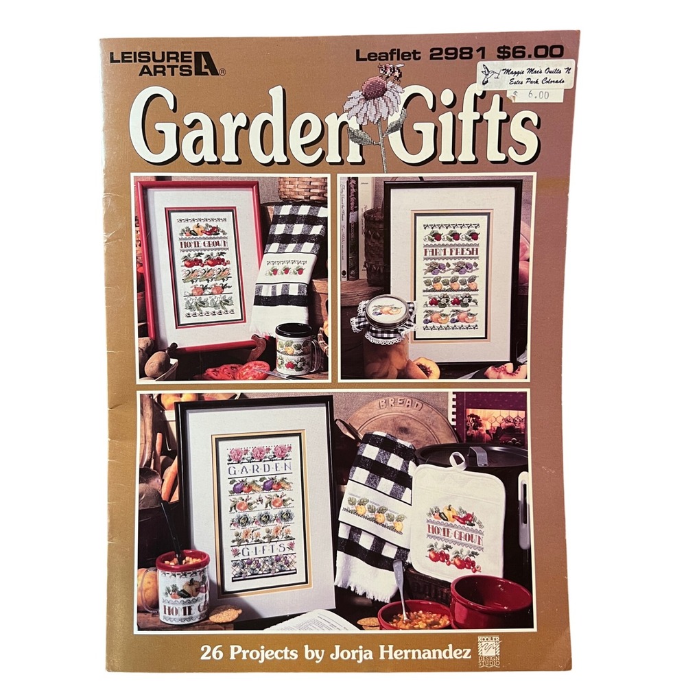 Leisure Arts‎ Garden Gifts Cross Stitch Leaflet 26 Projects by Jorja Hernandez